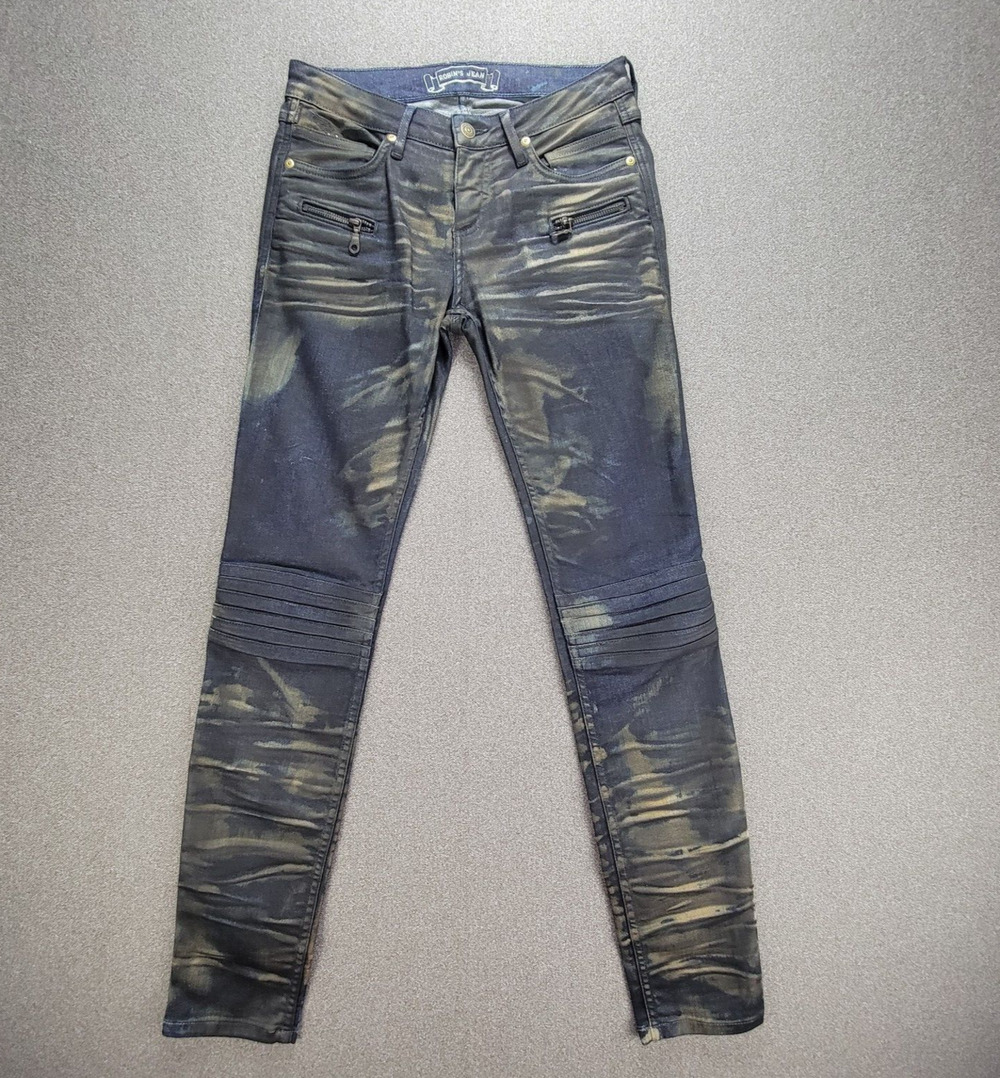 Robins Size 26 Motard Biker Moto Skinny Jeans